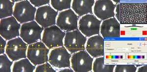 Cilindro anilox con luce coassiale e microscopio 2034-200 (140 linee/cm)