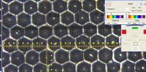 Cilindro anilox con luce coassiale e microscopio 2034-300 (320 linee/cm)